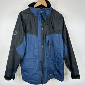 WestSkins Full Zip Rain Jacket Coat Blue Black Waterproof Shell Size Small Mens